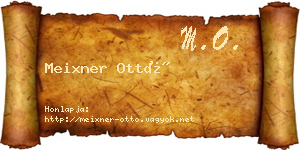 Meixner Ottó névjegykártya